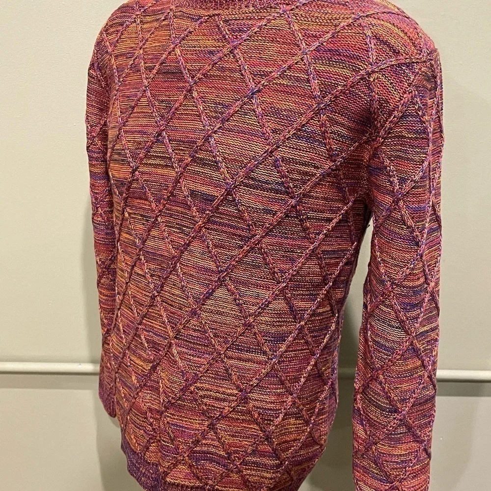Lavane sweater crewneck knit rust diamond regular fit